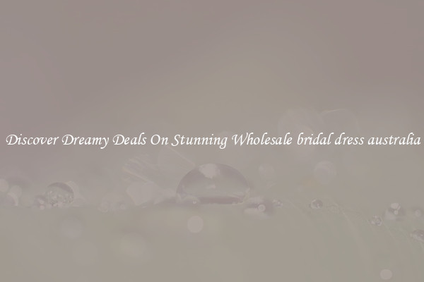 Discover Dreamy Deals On Stunning Wholesale bridal dress australia