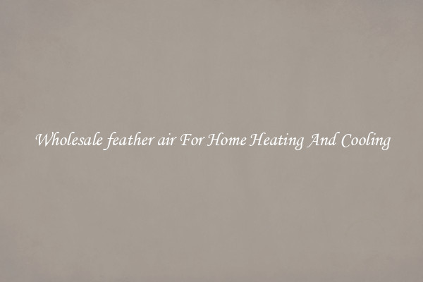 Wholesale feather air For Home Heating And Cooling