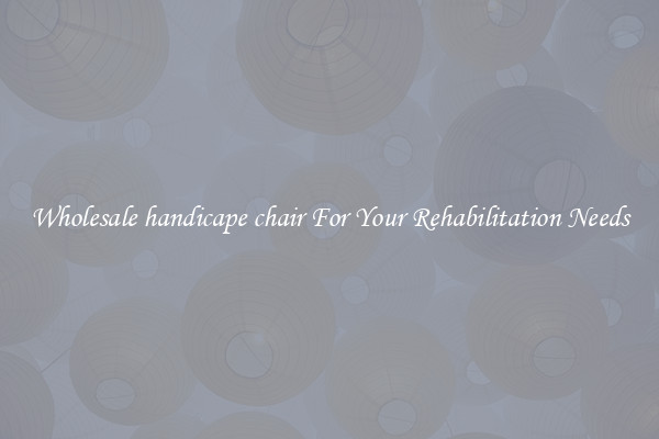 Wholesale handicape chair For Your Rehabilitation Needs