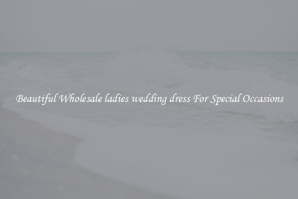 Beautiful Wholesale ladies wedding dress For Special Occasions