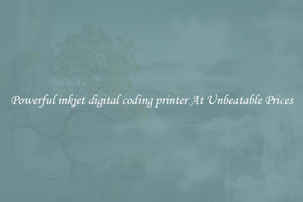 Powerful inkjet digital coding printer At Unbeatable Prices