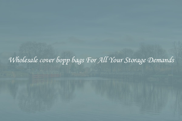 Wholesale cover bopp bags For All Your Storage Demands