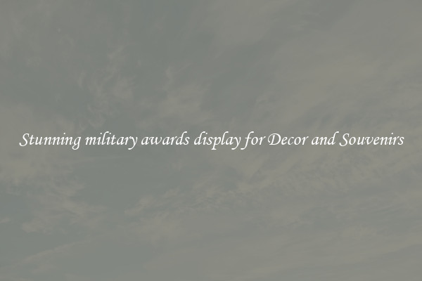 Stunning military awards display for Decor and Souvenirs