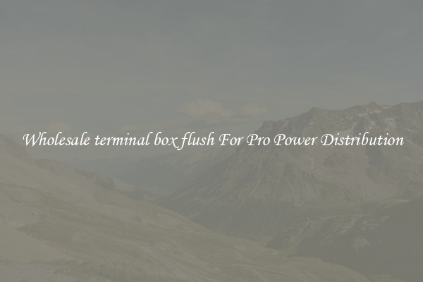 Wholesale terminal box flush For Pro Power Distribution