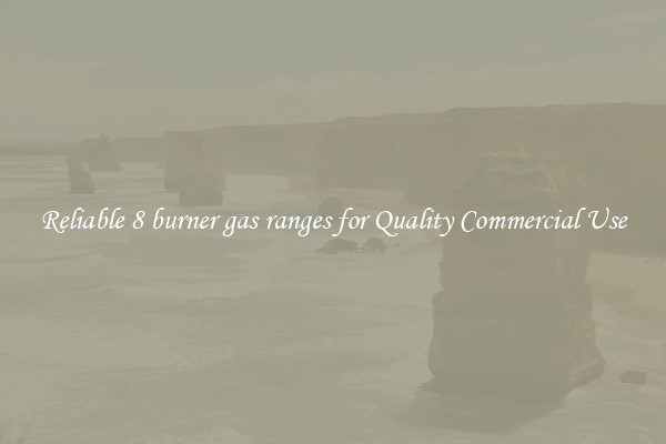 Reliable 8 burner gas ranges for Quality Commercial Use