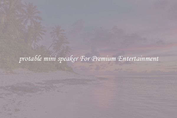protable mini speaker For Premium Entertainment