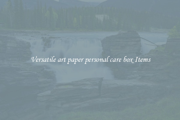 Versatile art paper personal care box Items