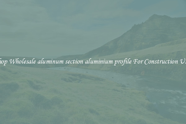 Shop Wholesale aluminum section aluminium profile For Construction Uses