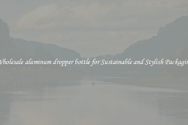 Wholesale aluminum dropper bottle for Sustainable and Stylish Packaging