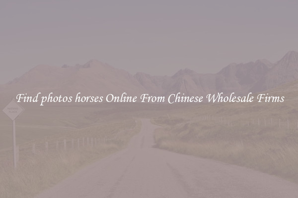 Find photos horses Online From Chinese Wholesale Firms